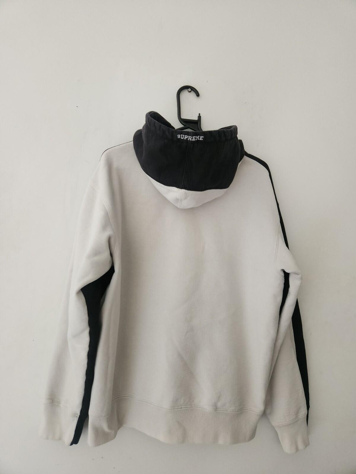 FW21 Supreme S Logo Split Hooded Sweatshirt M Medium hoodie Black White