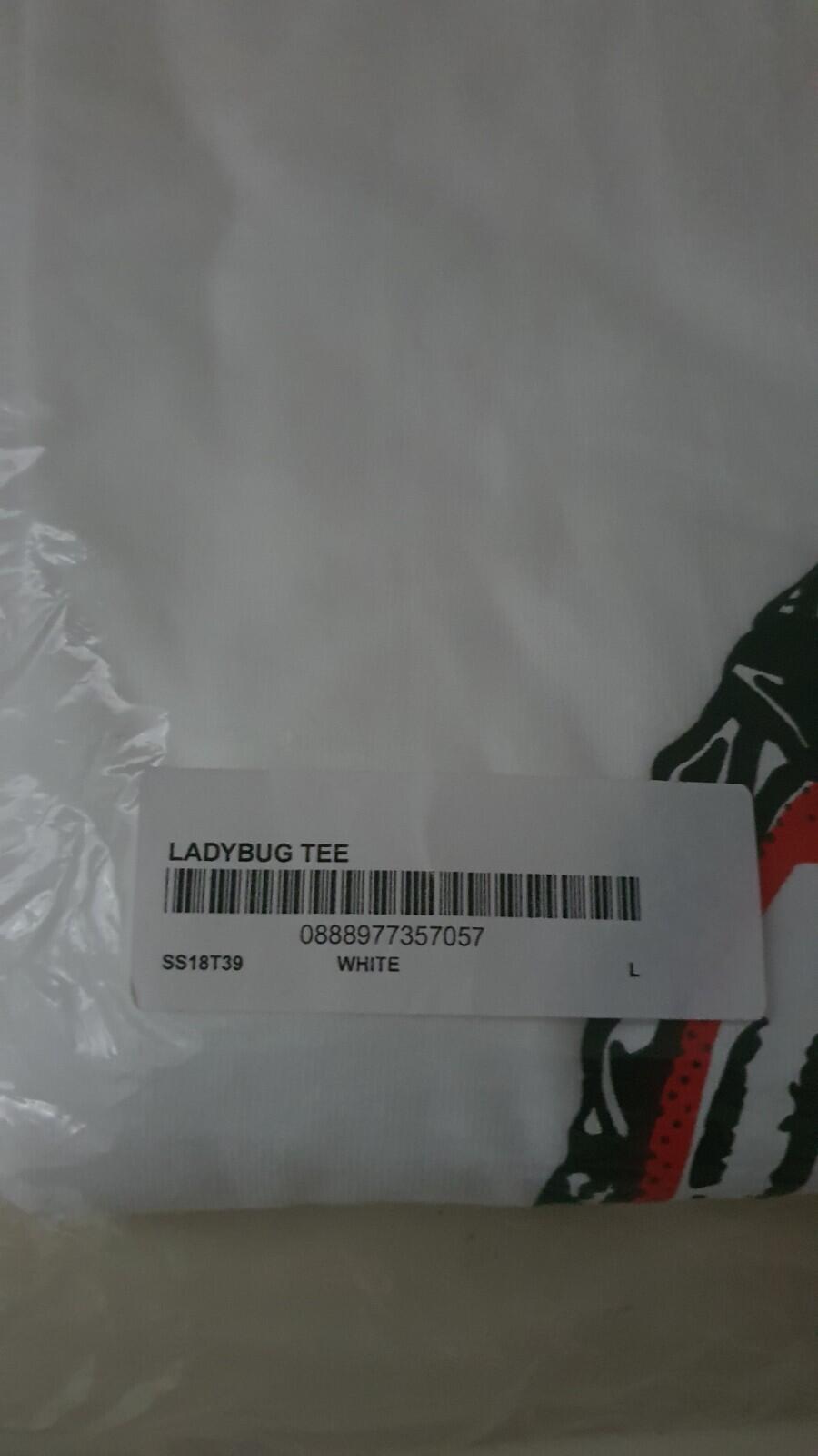 FW18 Supreme Ladybug Tee Blanca Talla L