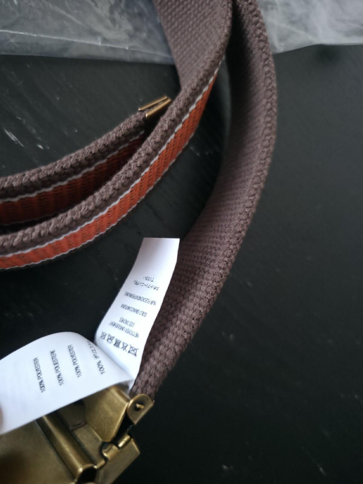 SS22 Supreme x Dickies Stripe Webbing Belt Brown