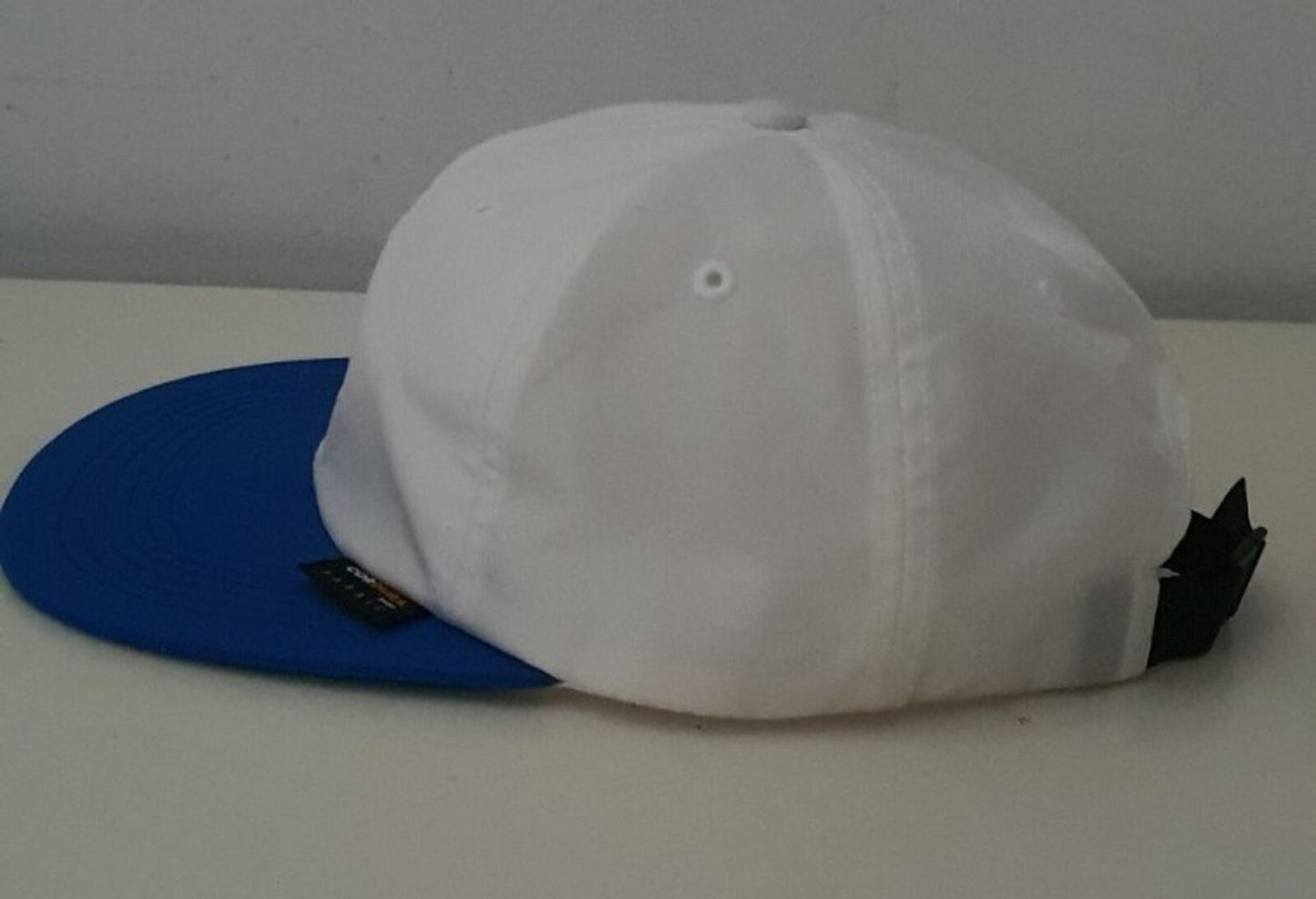 SS19 Supreme Cordura Script logo 6-Panel cap white hat blue