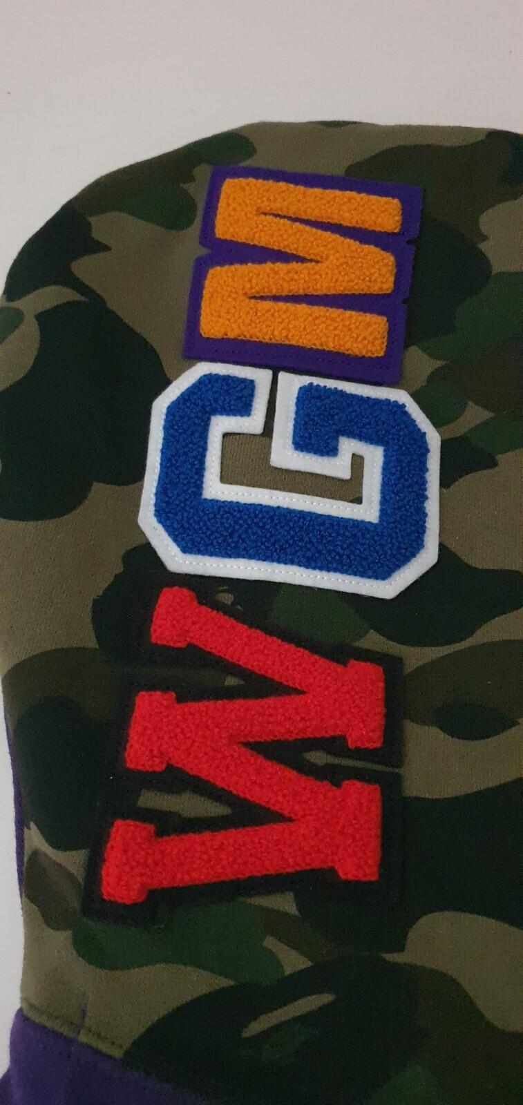 A BATHING APE Shark Full Zip Hooded Sweatshirt Purple Size S BAPE