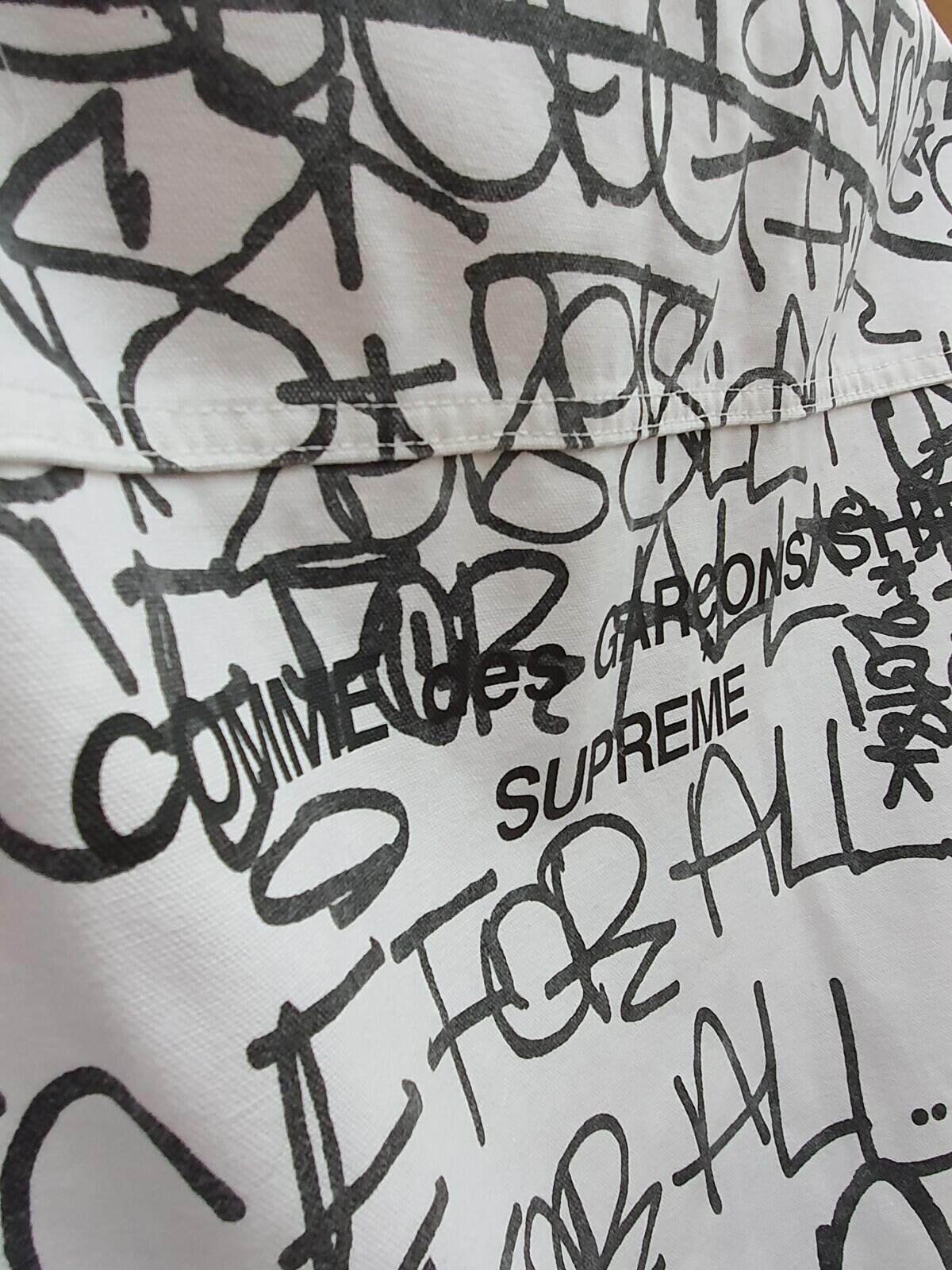 Abrigo de lona estampado FW18 Supreme x Comme Des Garcons Shirt