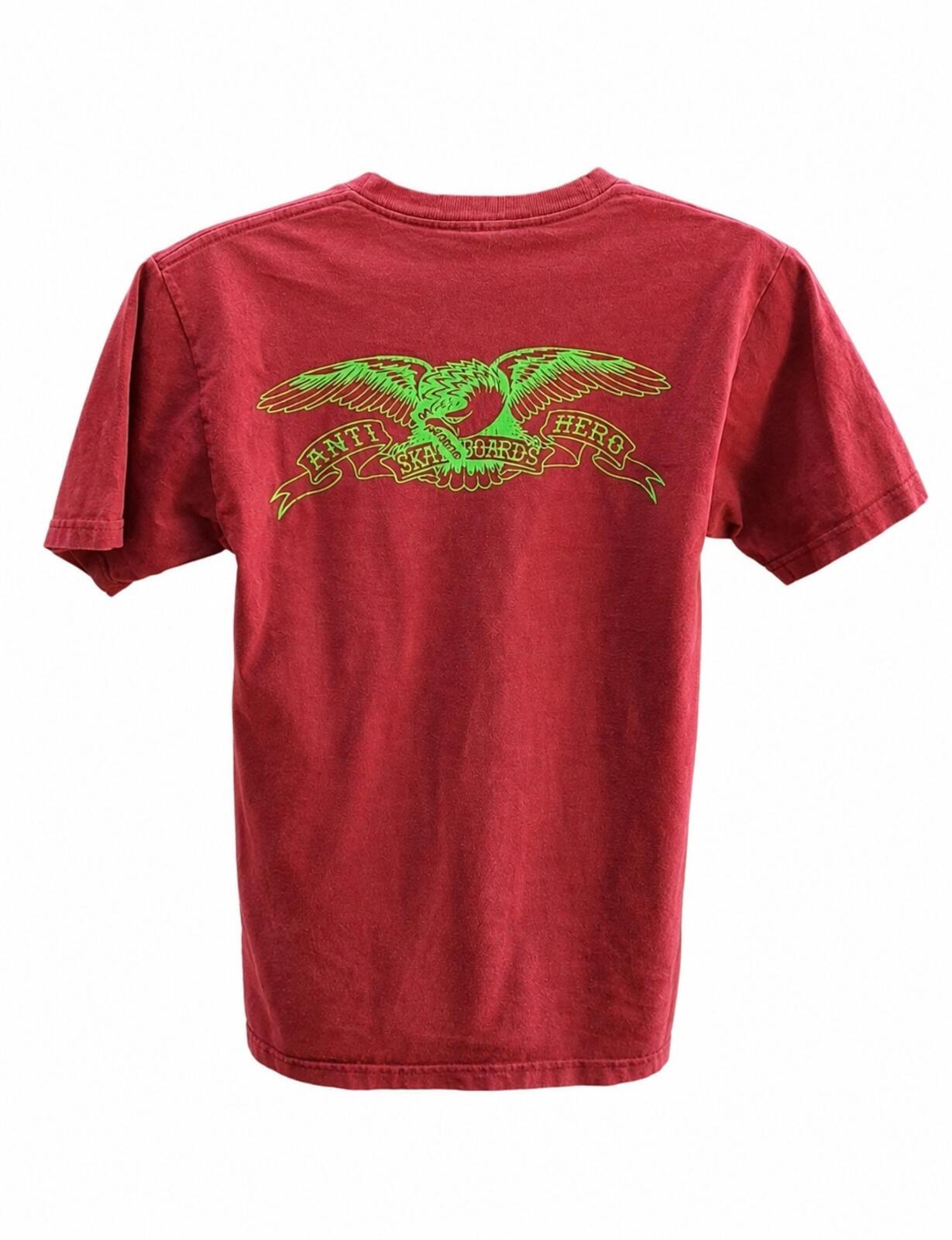 SS16 Supreme x Anti Hero Eagle Pocket Tee Burgundy Size M