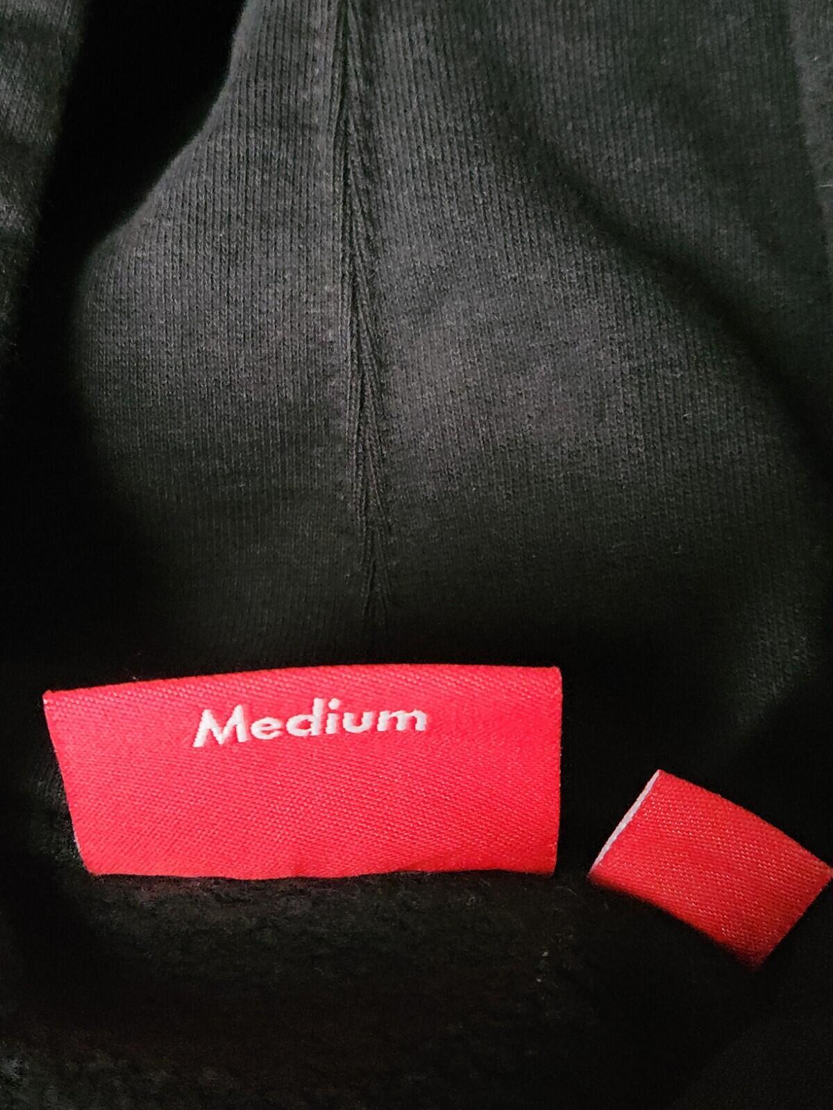 SS22 Supreme Cropped Panels hooded sweatshirt size M medium hoodie Black
