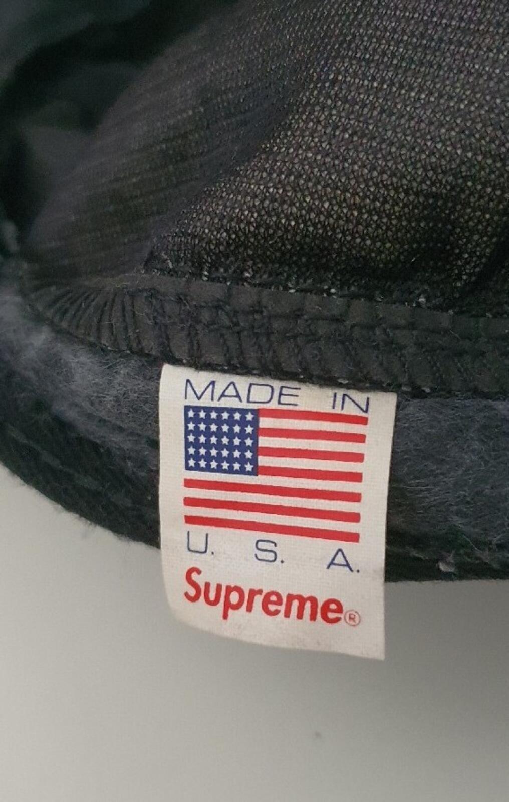 FW13 Supreme Football camp cap black hat box logo Vintage 2013 Very Rare