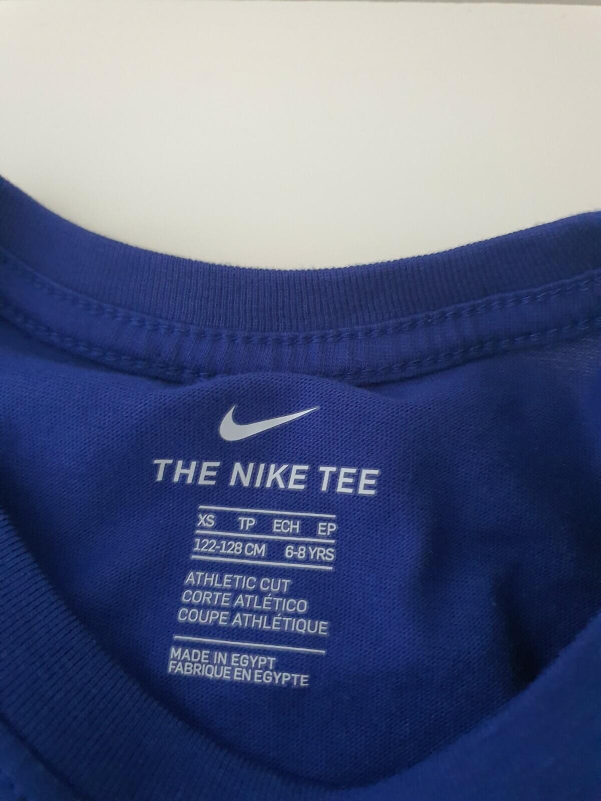 Nike T-Shirt FC Barcelona Jungen Kinder T-Shirt Blau Größe XS 6-8 Jahre 122-128 cm
