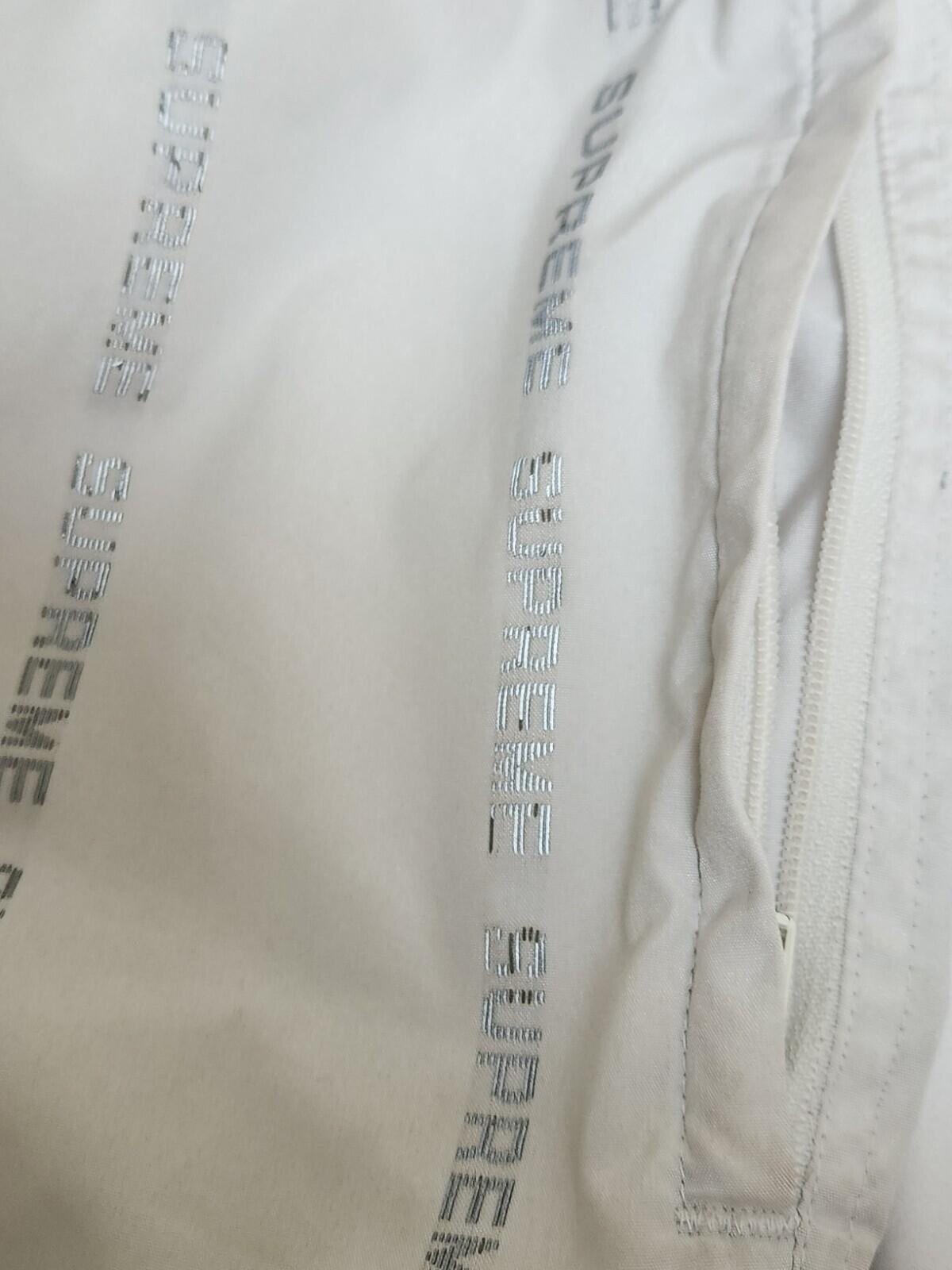 FW18 Supreme Reflective Text Track Pant White Size M