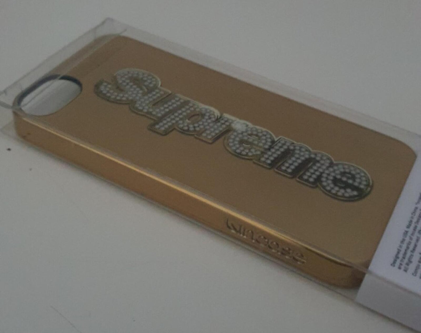 SS13 Supreme x Incase Bling Logo iPhone 5 case gold New Rare Accessory Vintage