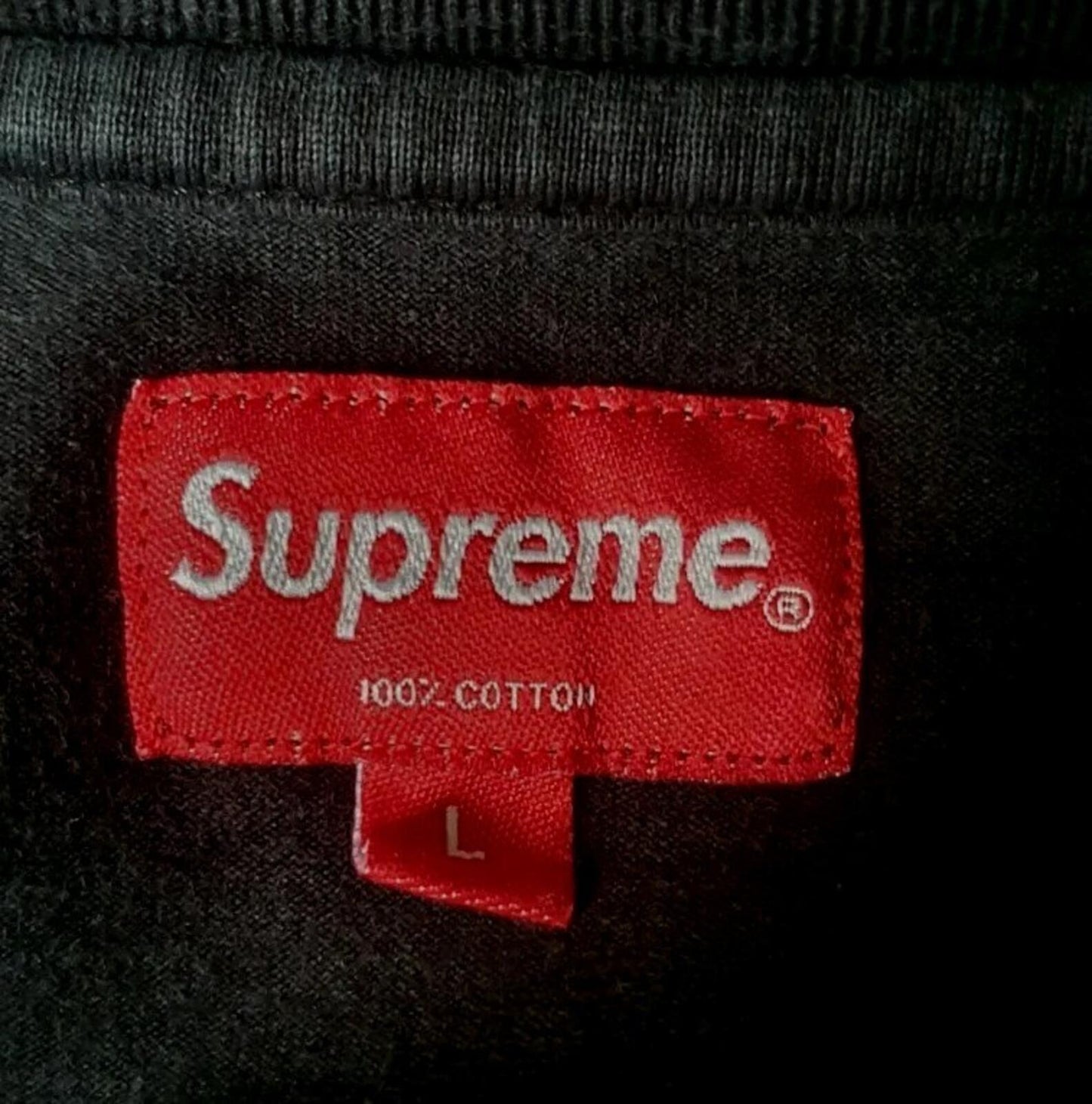 SS19 Supreme Small Box tee t-shirt Black size L Large Rubber Box Logo