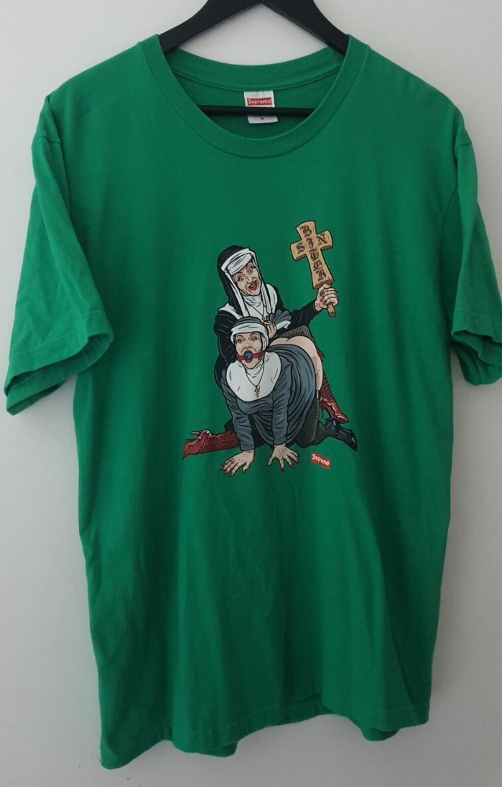 FW22 Supreme Nuns Green Tee Green Size S Original Artwork By Sean Cliver