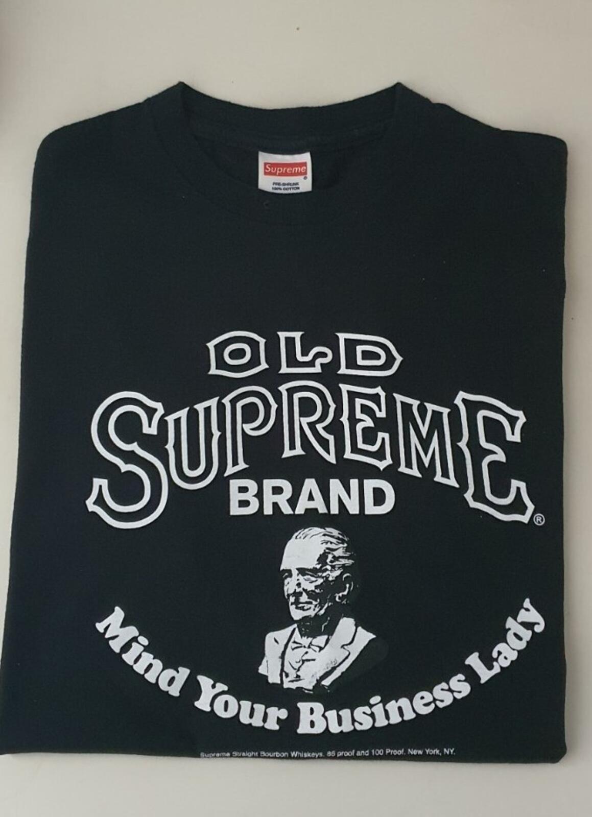 SS11 Supreme Mind Your Business Camiseta Negra Talla M