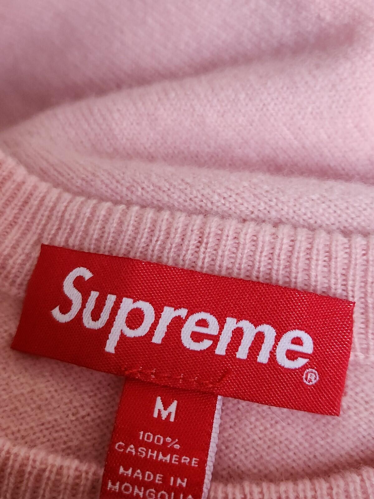 FW15 Supreme Cashmere RRP £228 Pink Sweater size M Medium