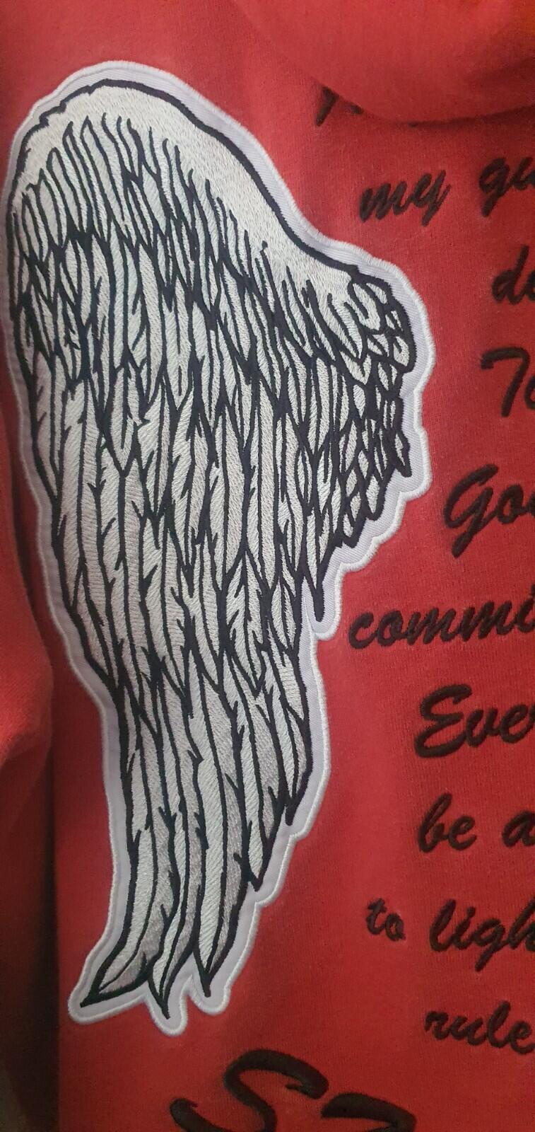 FW21 Supreme Guardian Hooded Sweatshirt Red hoodie size L Large Angel Wings
