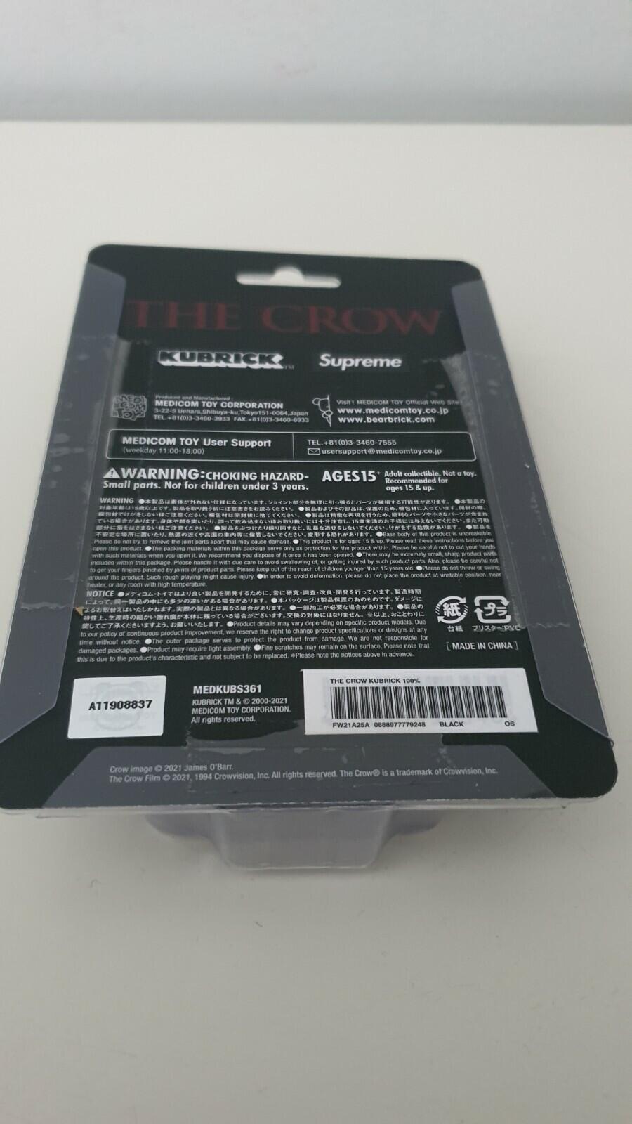 FW21 Supreme x The Crow KUBRICK 100%
