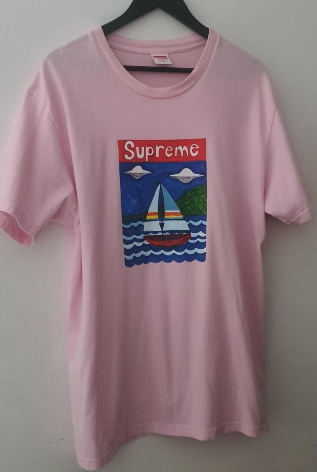 SS20 Supreme Sailboat Tee Light Pink Size L