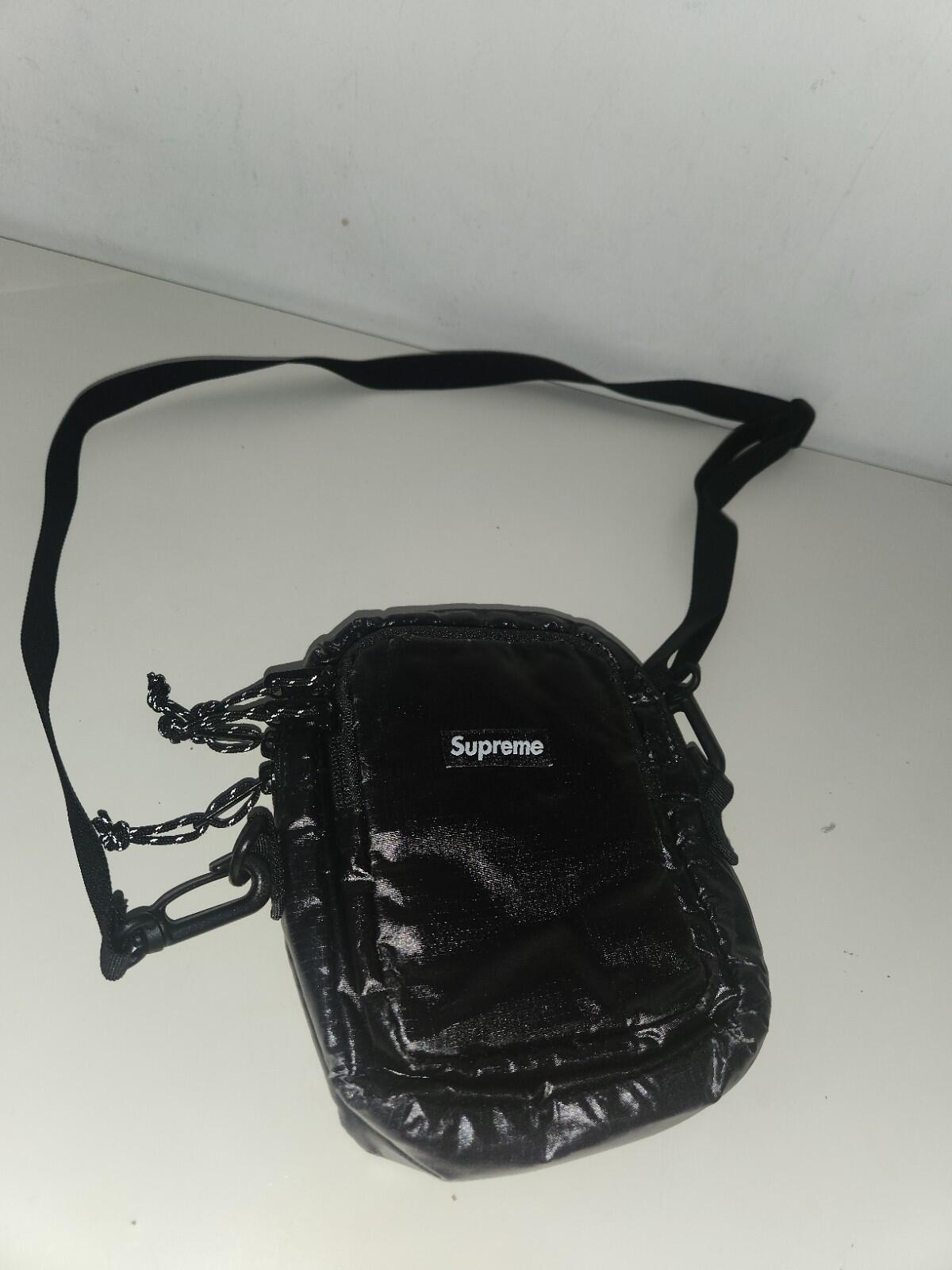 FW17 Supreme shoulder bag black Box Logo Cordura Fabric