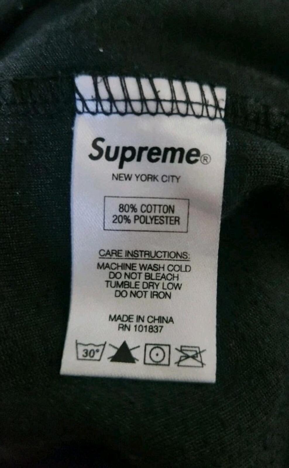 FW17 Supreme Velour Warm Up Pant + Crewneck Set black size S small & M Medium