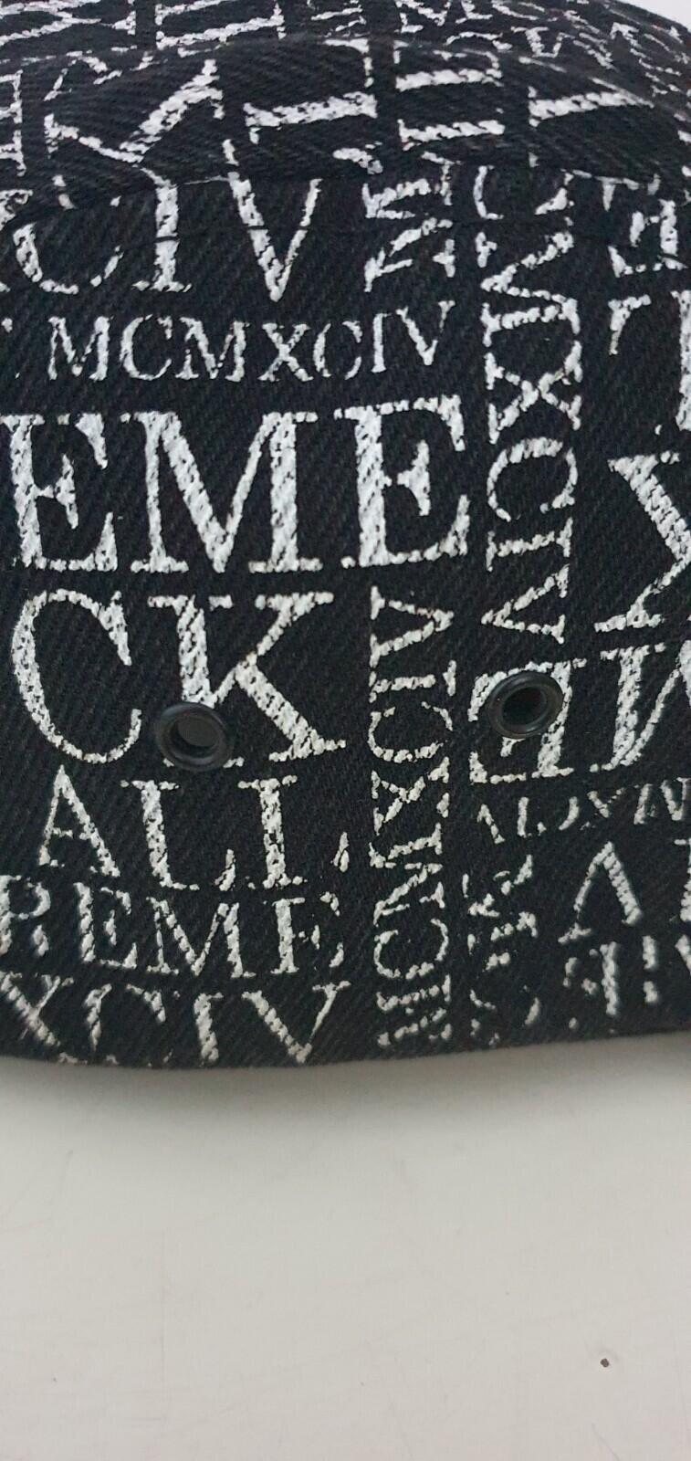 FW15 Supreme F UCK EM' ALL Denim Camp Cap Schwarz