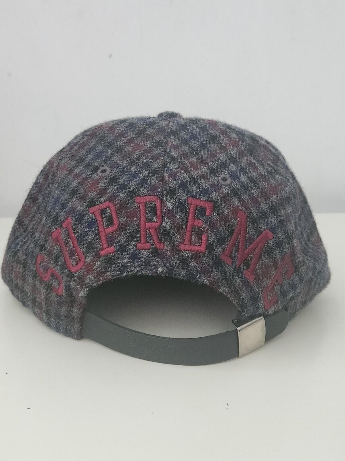 FW14 Supreme Tweed Back Arc  5-panel cap Wool hat Rare Vintage 2014