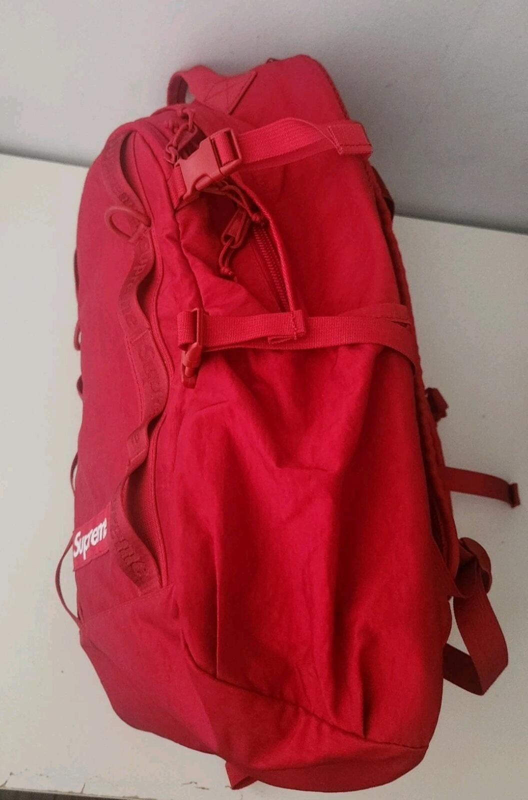 FW20 Supreme Backpack Dark Red Bag Water Resistant Nylon Rucksack