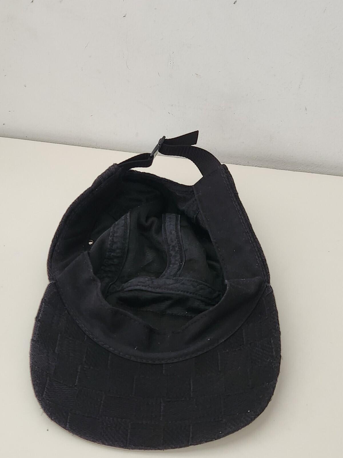 FW17 Supreme Checker Weave Camp Cap Black
