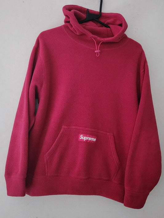 Sudadera con capucha Supreme Polartec PV21 Talla S Pequeña Forro polar rosa Magenta
