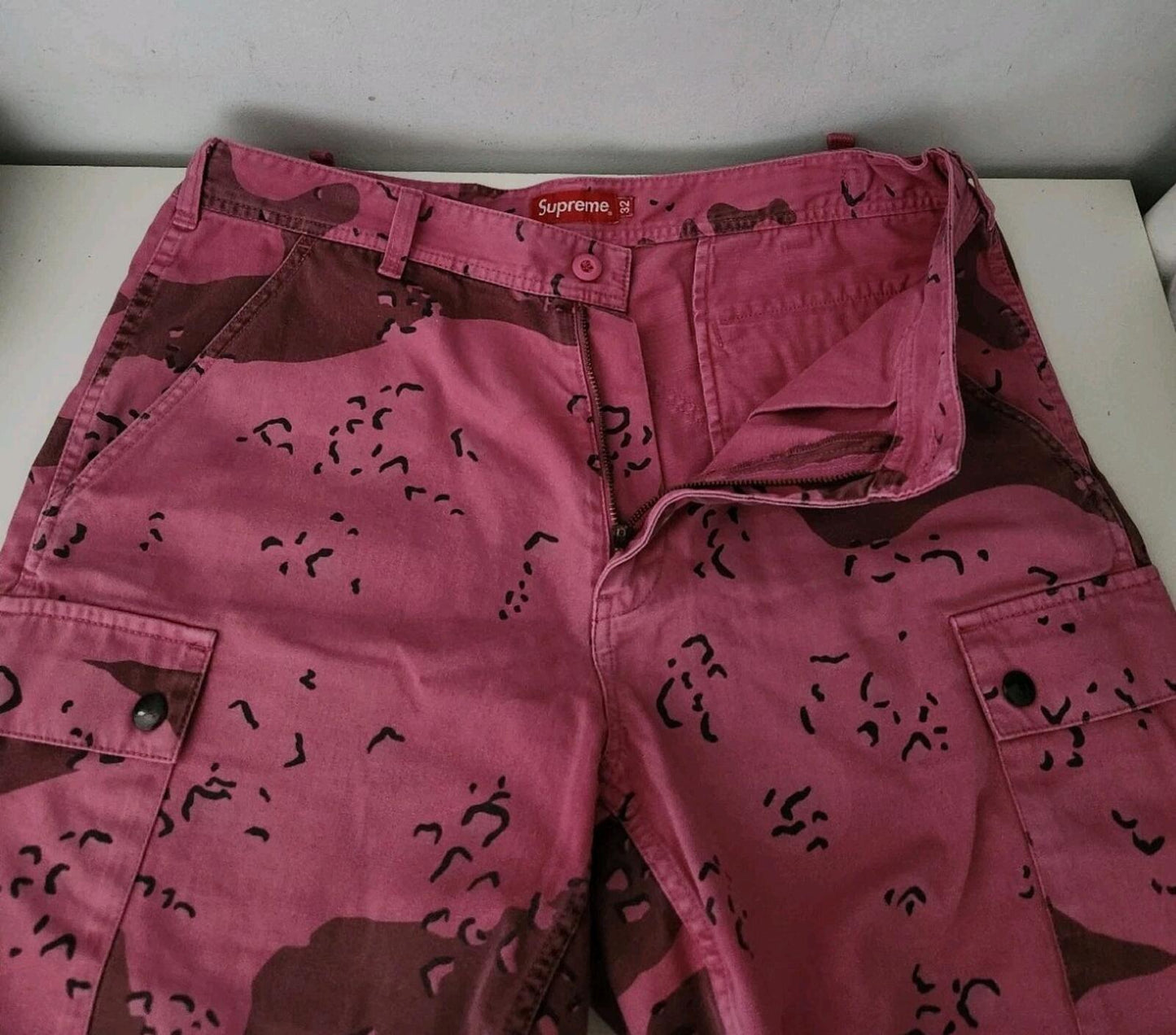 SS21 Supreme overdyed Camo Cargo Short Pink Size 32 Large