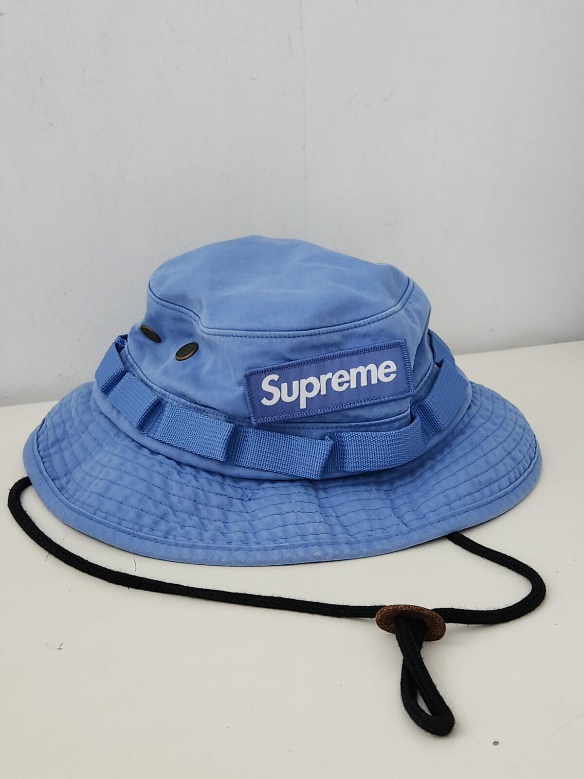 SS22 Supreme Military Boonie Blue Bucket hat M/L Crusher Medium / Large
