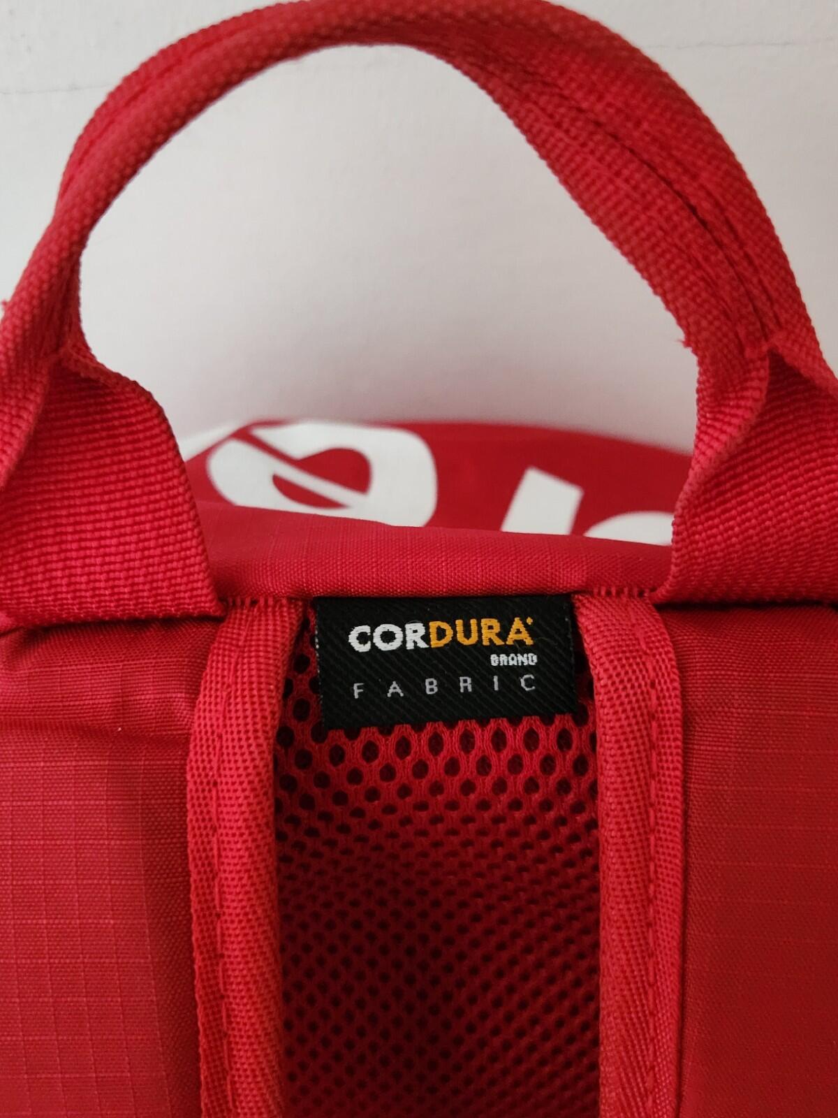SS16 Supreme red backpack box logo Bag Rare Cordura Fabric