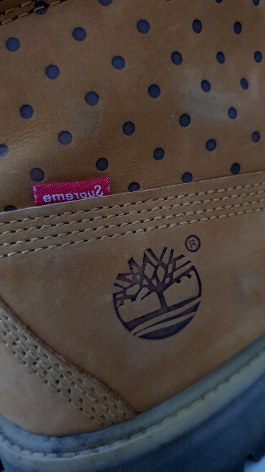 FW15 Supreme x Comme Des Garcons Timberland 6" boot UK 8.5 US 9 EU 43 CDG wheat
