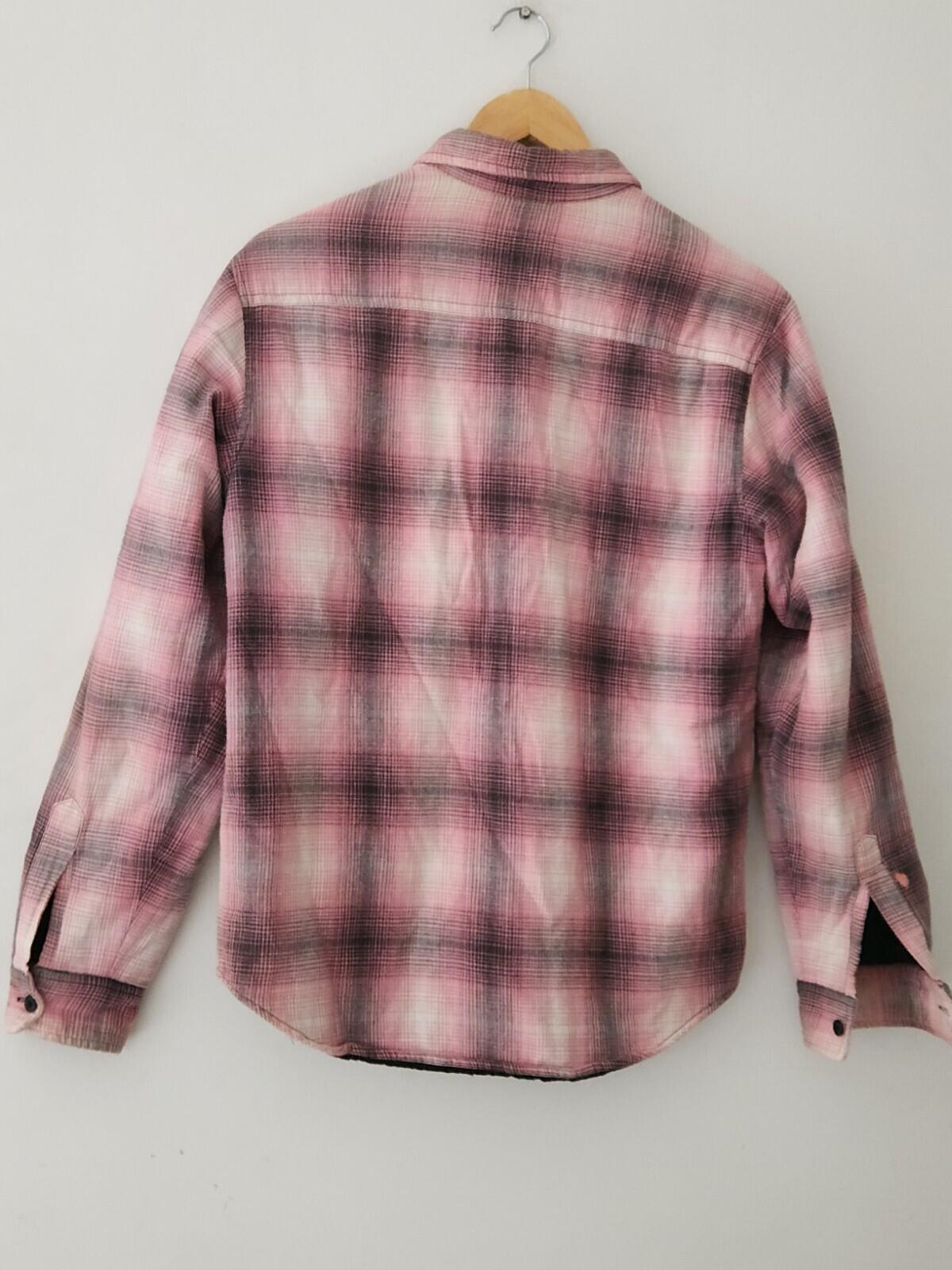 FW16 Supreme Quilted Flannel Shirt Size S Small Plaid White