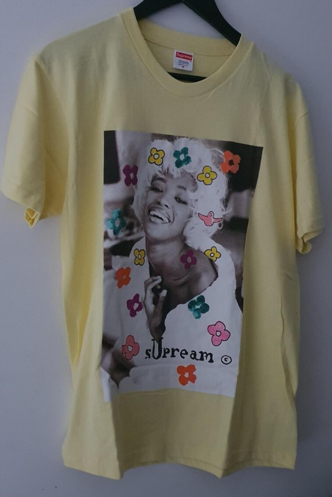 SS21 Supreme Naomi tee M Medium Pale Yellow T-shirt Campbell Gonz Supream