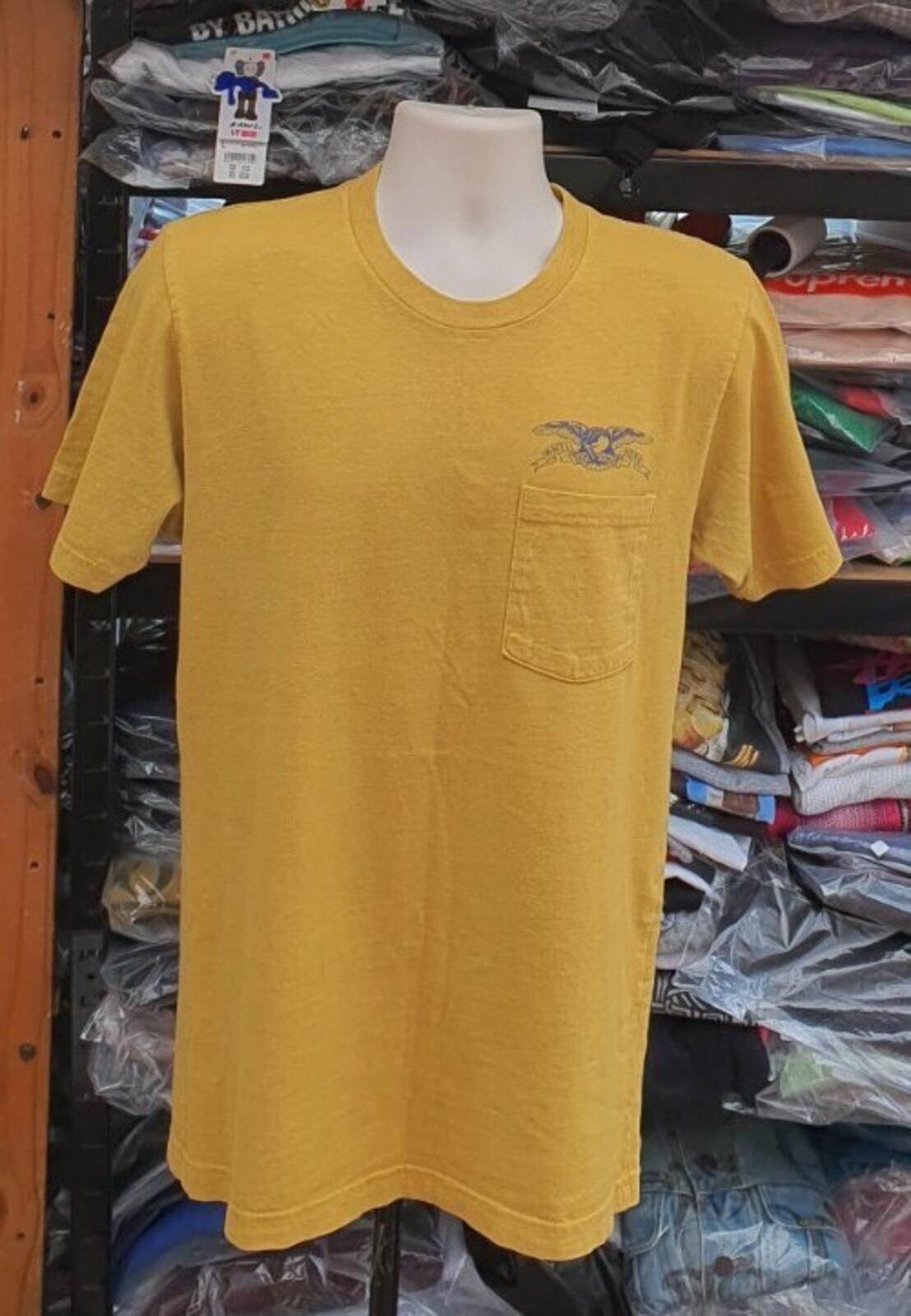SS16 Supreme x Anti Hero Eagle Pocket Tee Mustard Size M