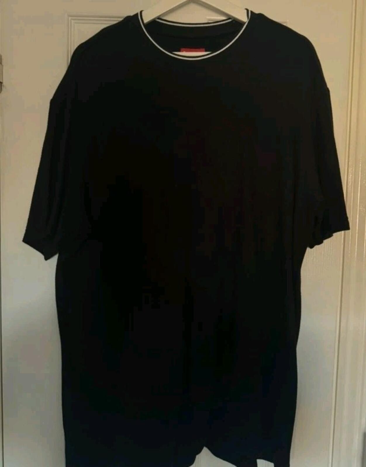 SS19 Supreme Stripe Rib Waffle Top M medium black t-shirt tee