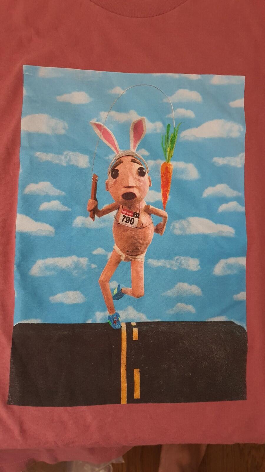 SS17 Supreme x Mike Hill Runner Tee size M medium dark rose T-shirt