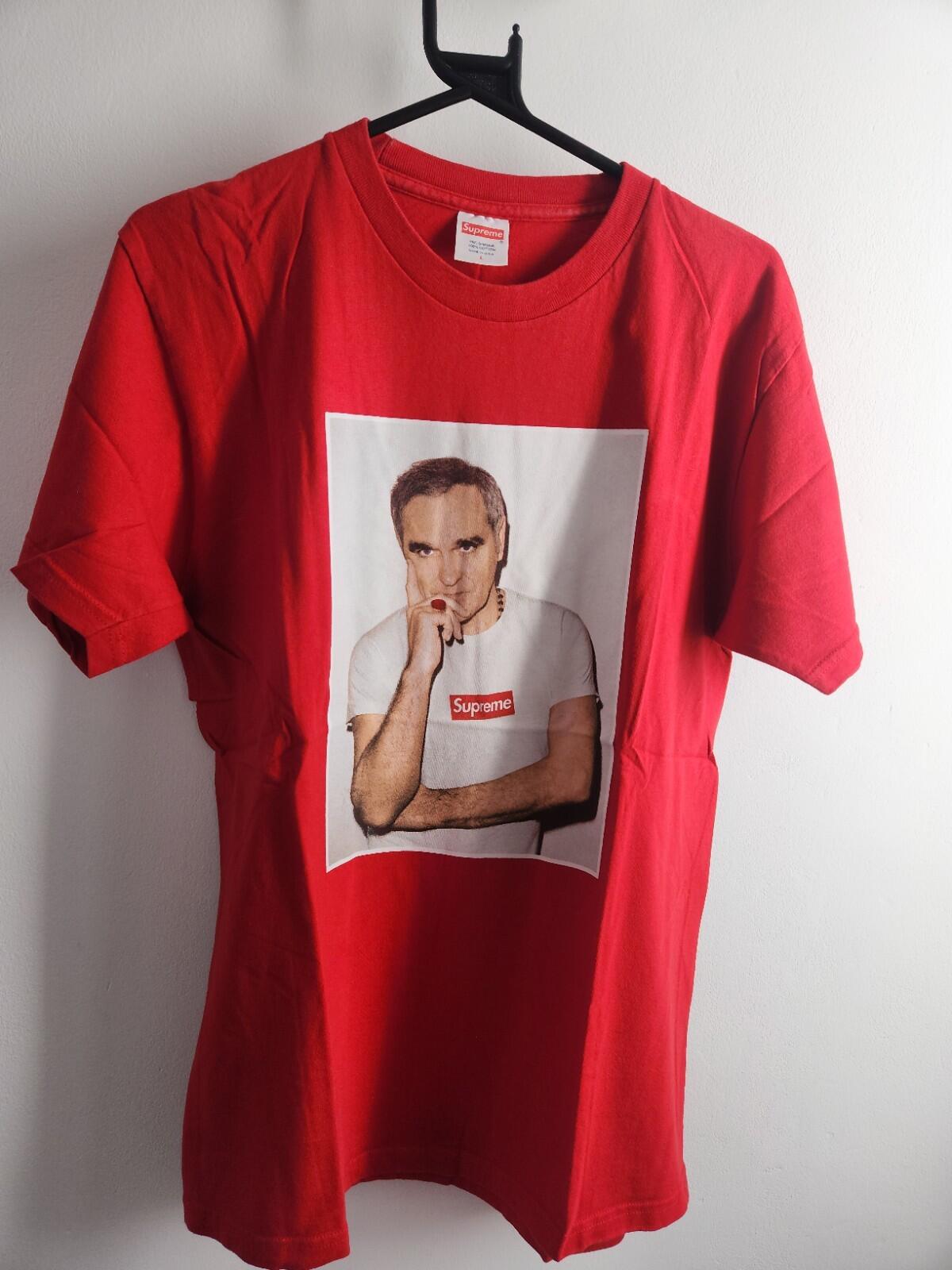 SS16 Supreme x Morrissey Photo Tee Red Size L
