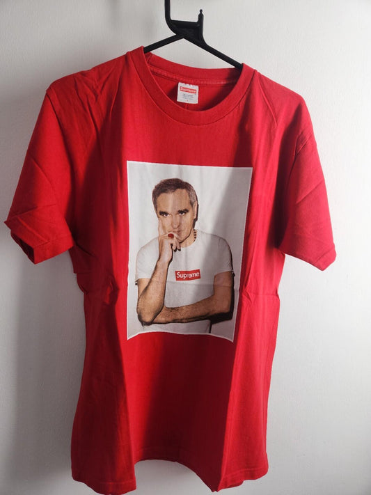 SS16 Supreme x Morrissey Photo Tee Red Size L