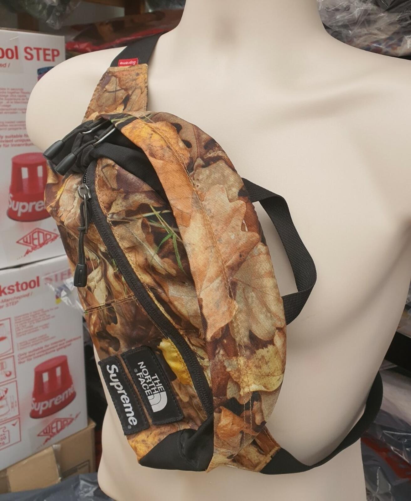FW16 Supreme x The North Face Roo II lumbar pack waist shoulder bag leaves