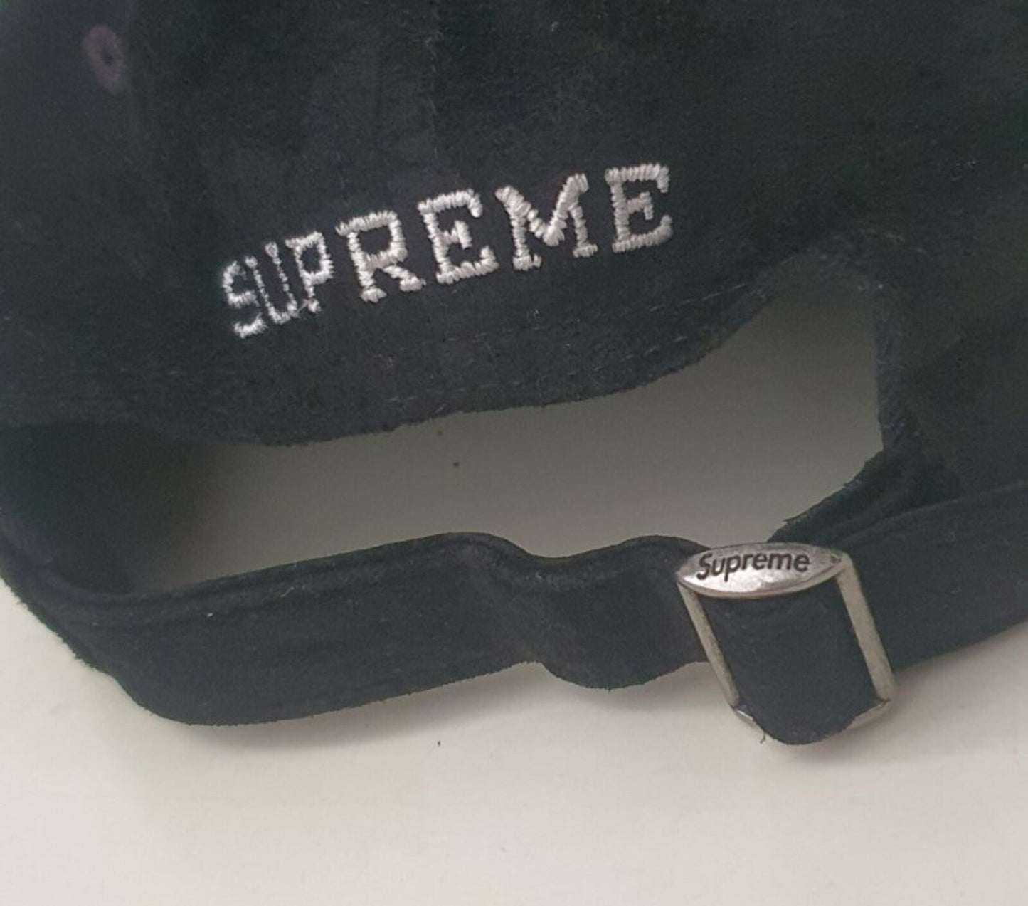 SS20 Supreme Wildleder 6-Panel-Cap Schwarz Lederhut Paris