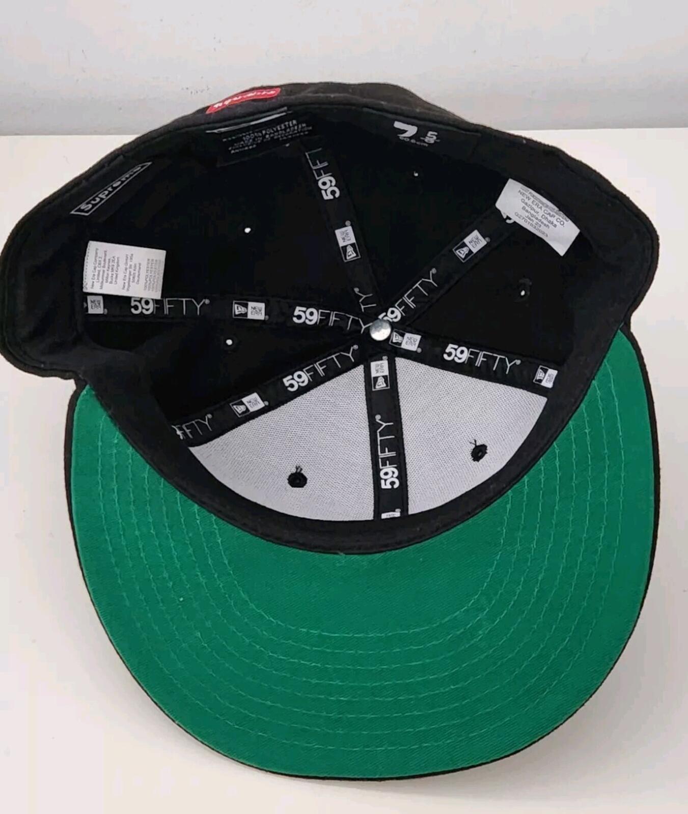 SS23 Supreme Script New Era Black Size 7 5/8