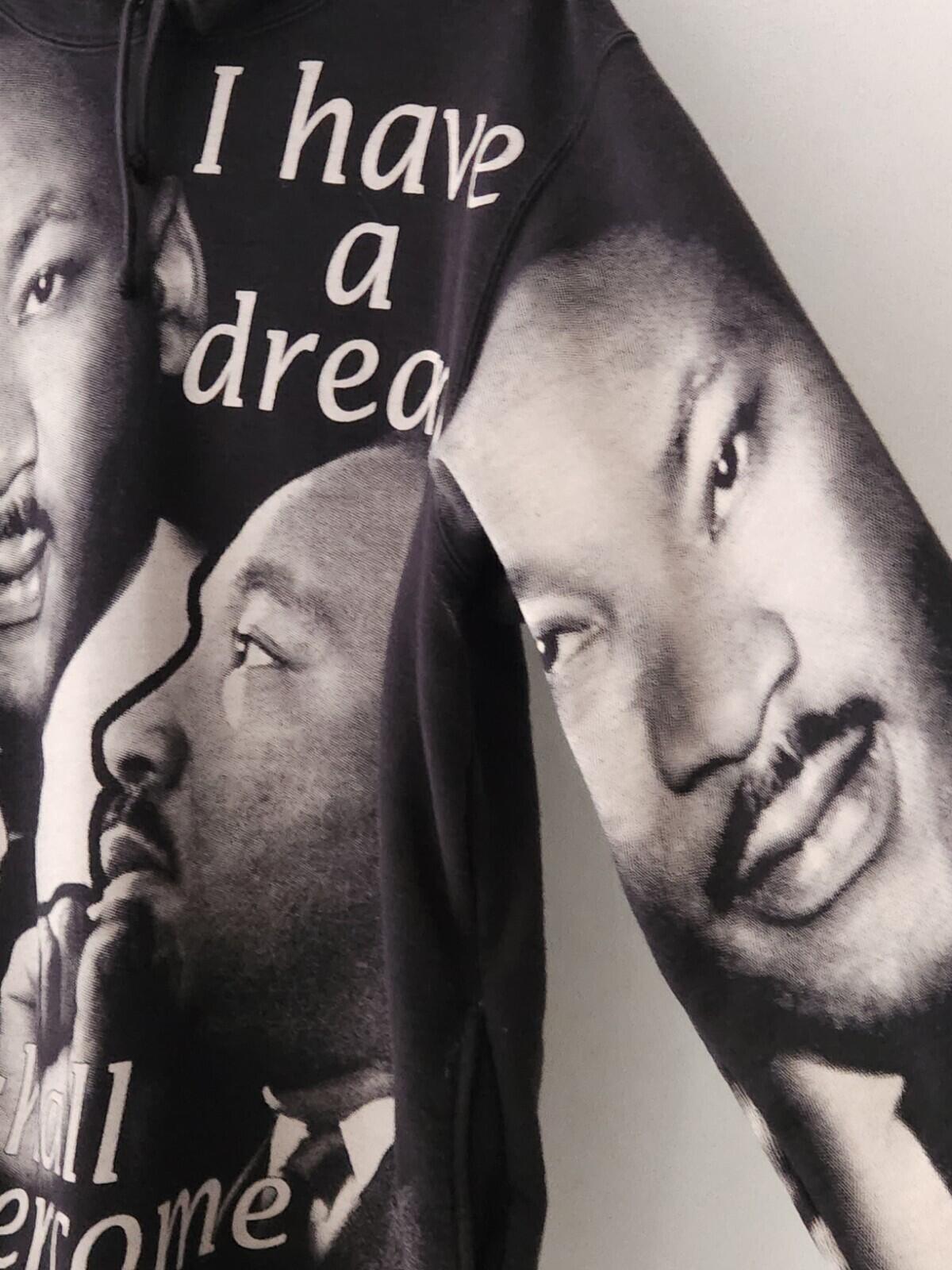 SS18 Supreme MLK black hooded sweatshirt size L Large hoodie Martin Luther King
