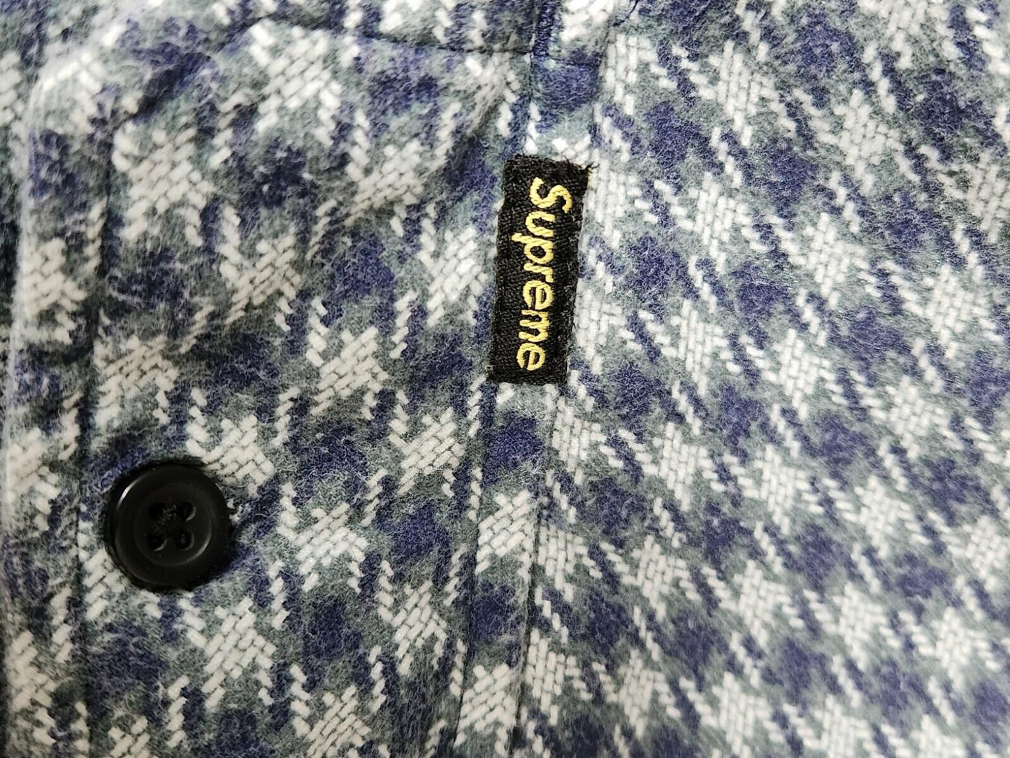 SS22 Supreme Houndstooth Flannel Hooded Shirt S Small
