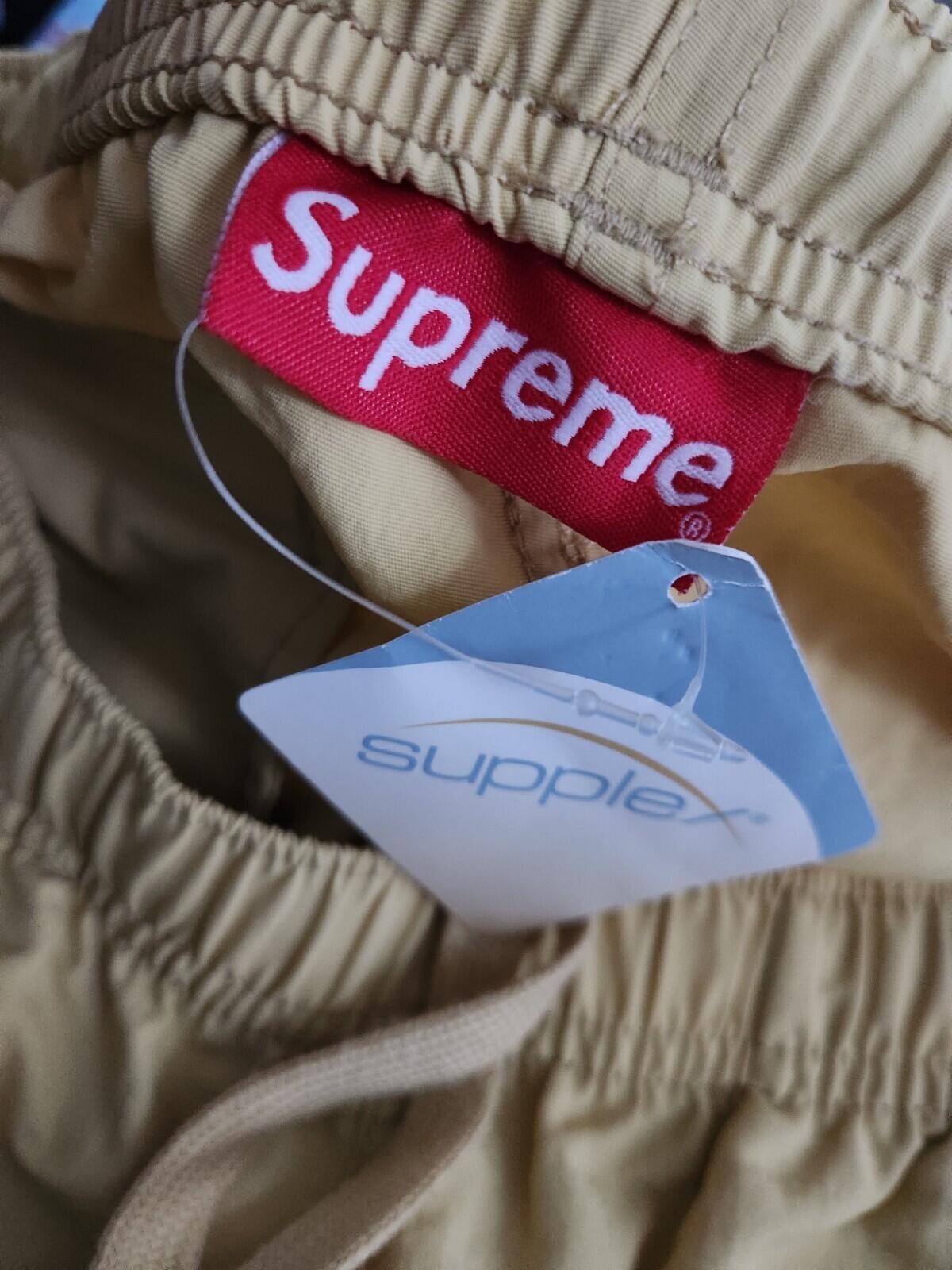SS21 Supreme Warm Up Pants Pale Yellow Sze S Water Resistant