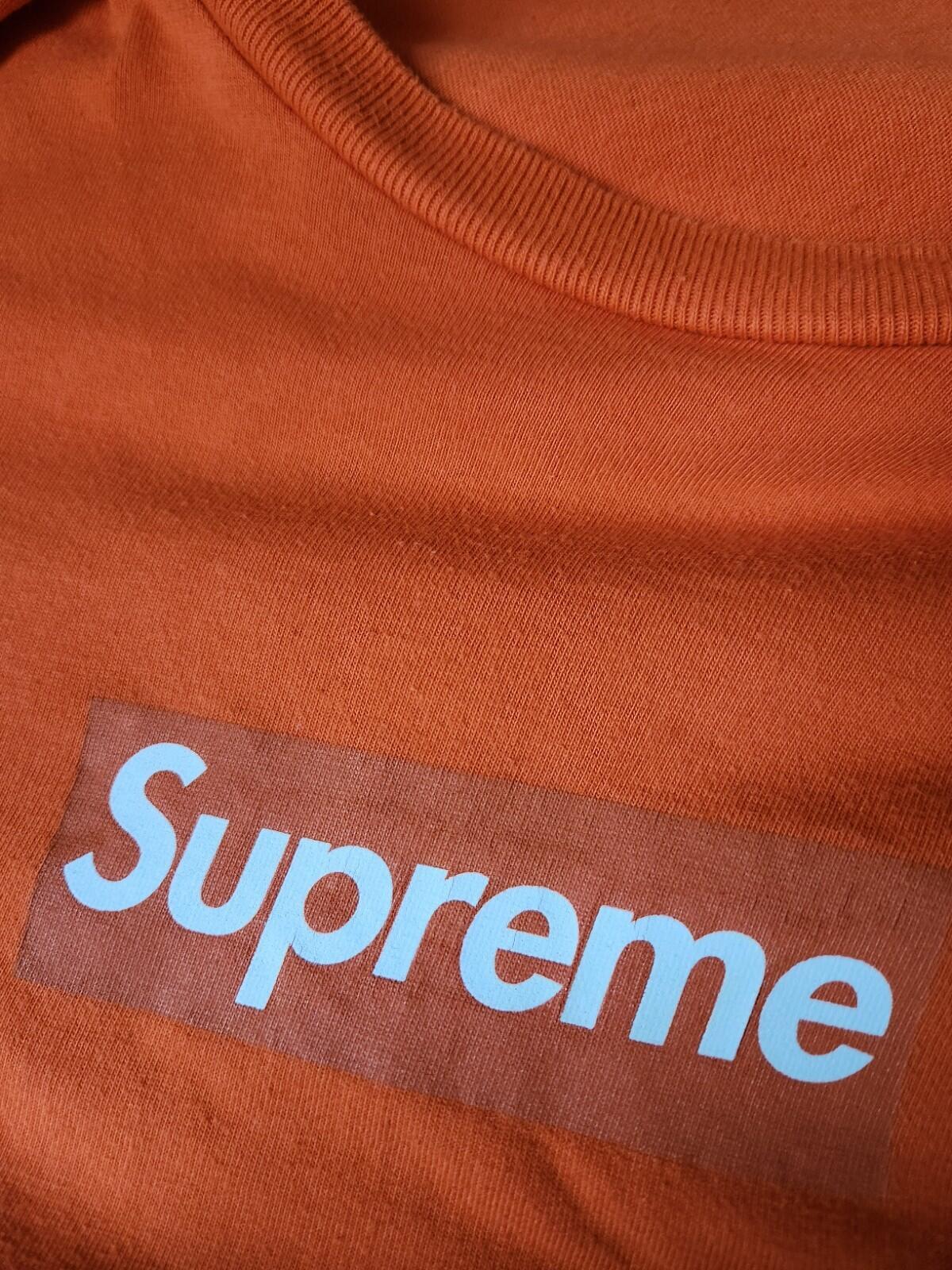 HW20 Supreme Box Logo Langarmshirt orange Größe M Oberteil