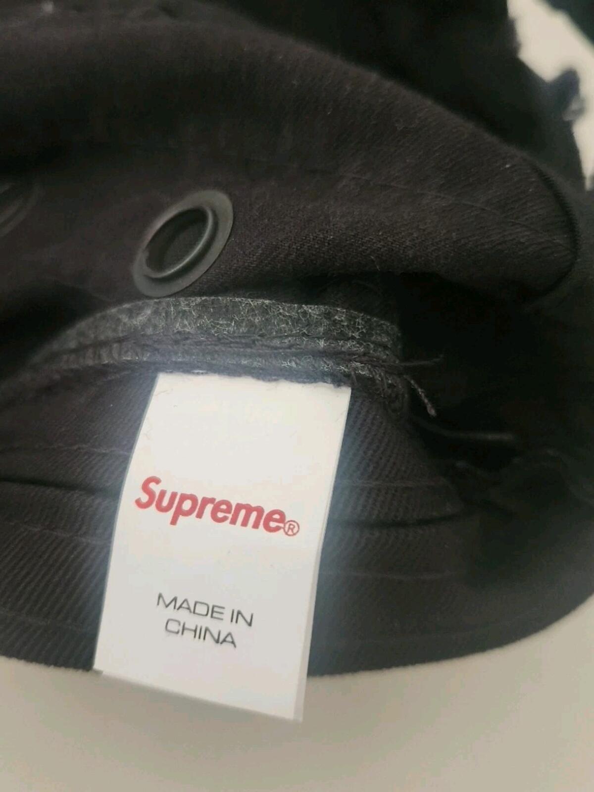 FW22 Supreme x Griffin Camp Cap Black Box logo Cotton Hat