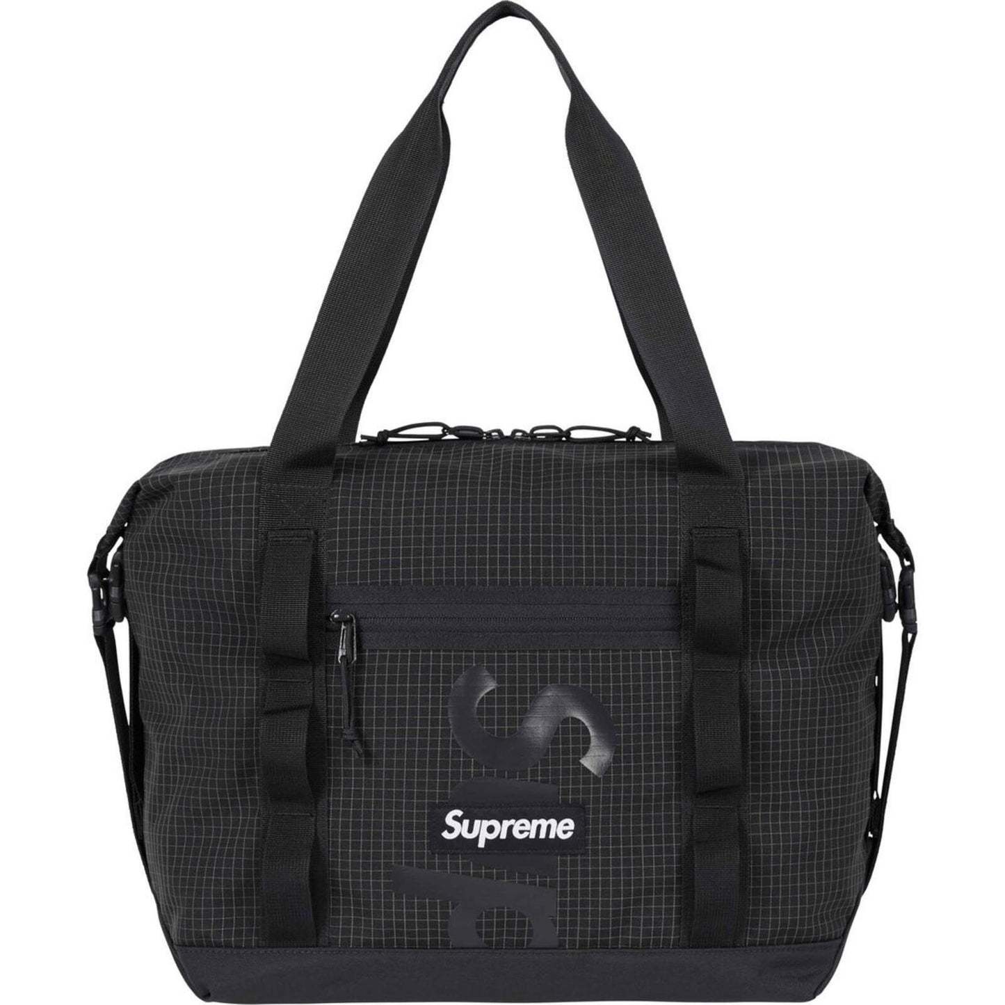 SS24 Supreme tote bag water resistant nylon black duffle holdall