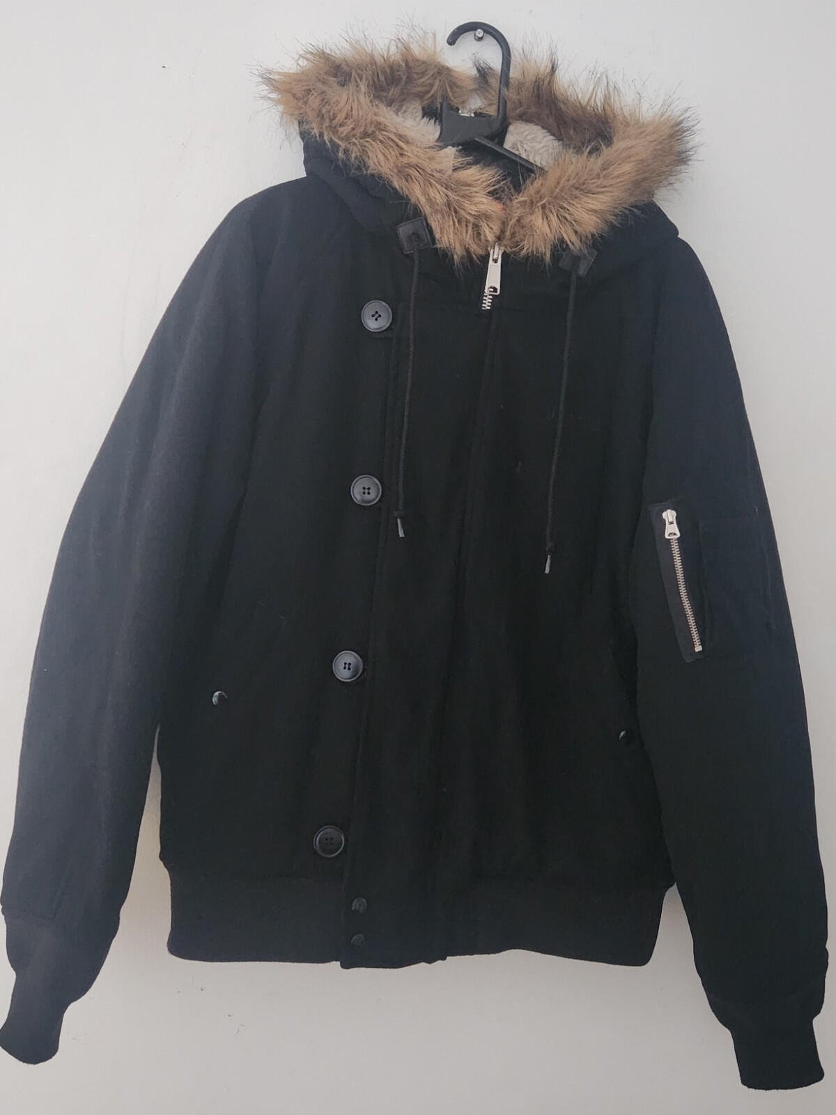 FW18 Supreme Wool N-2B Jacket Black Size L