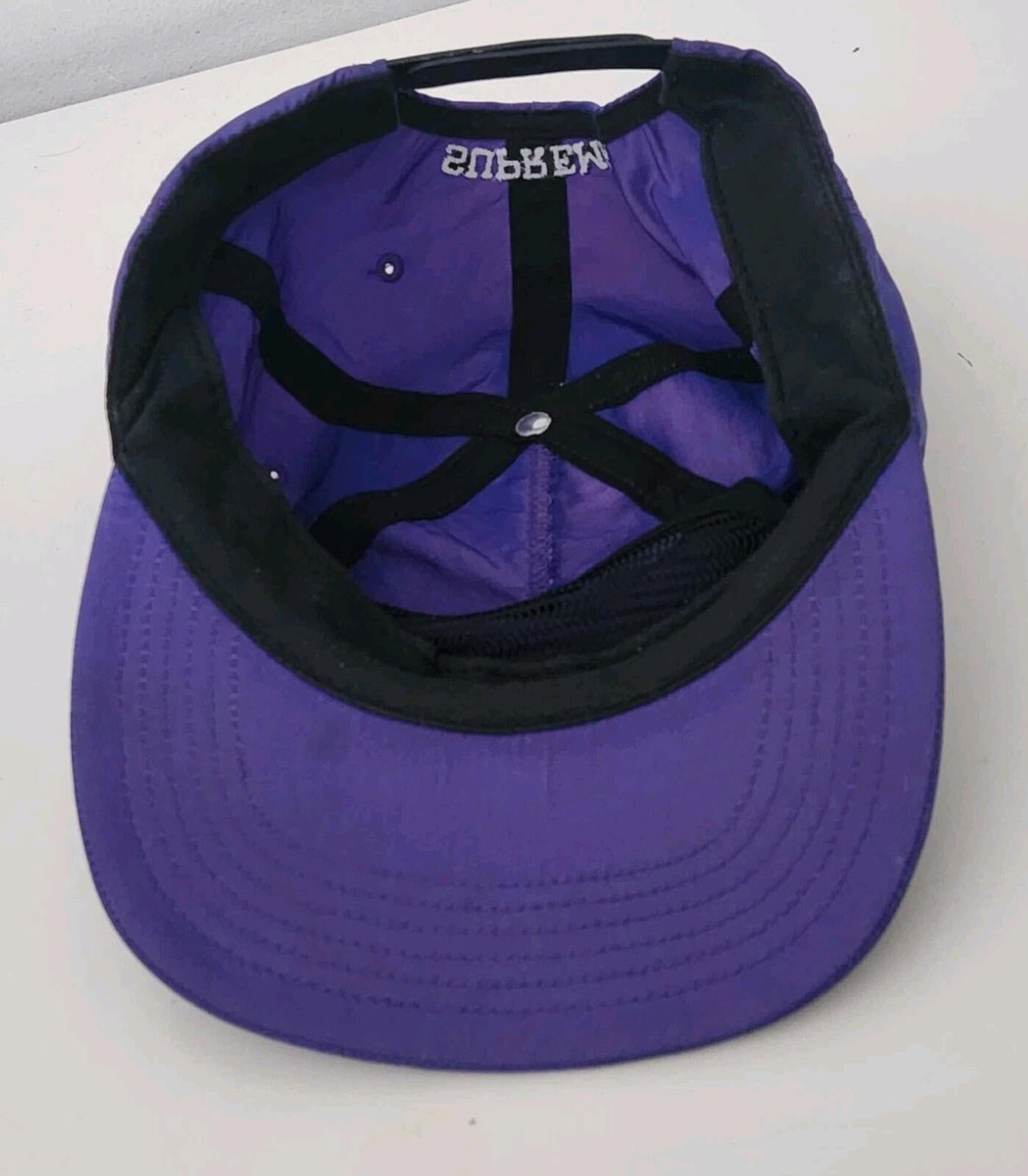 Gorra de 5 paneles Supreme Iridescent Logo SS16 Morada