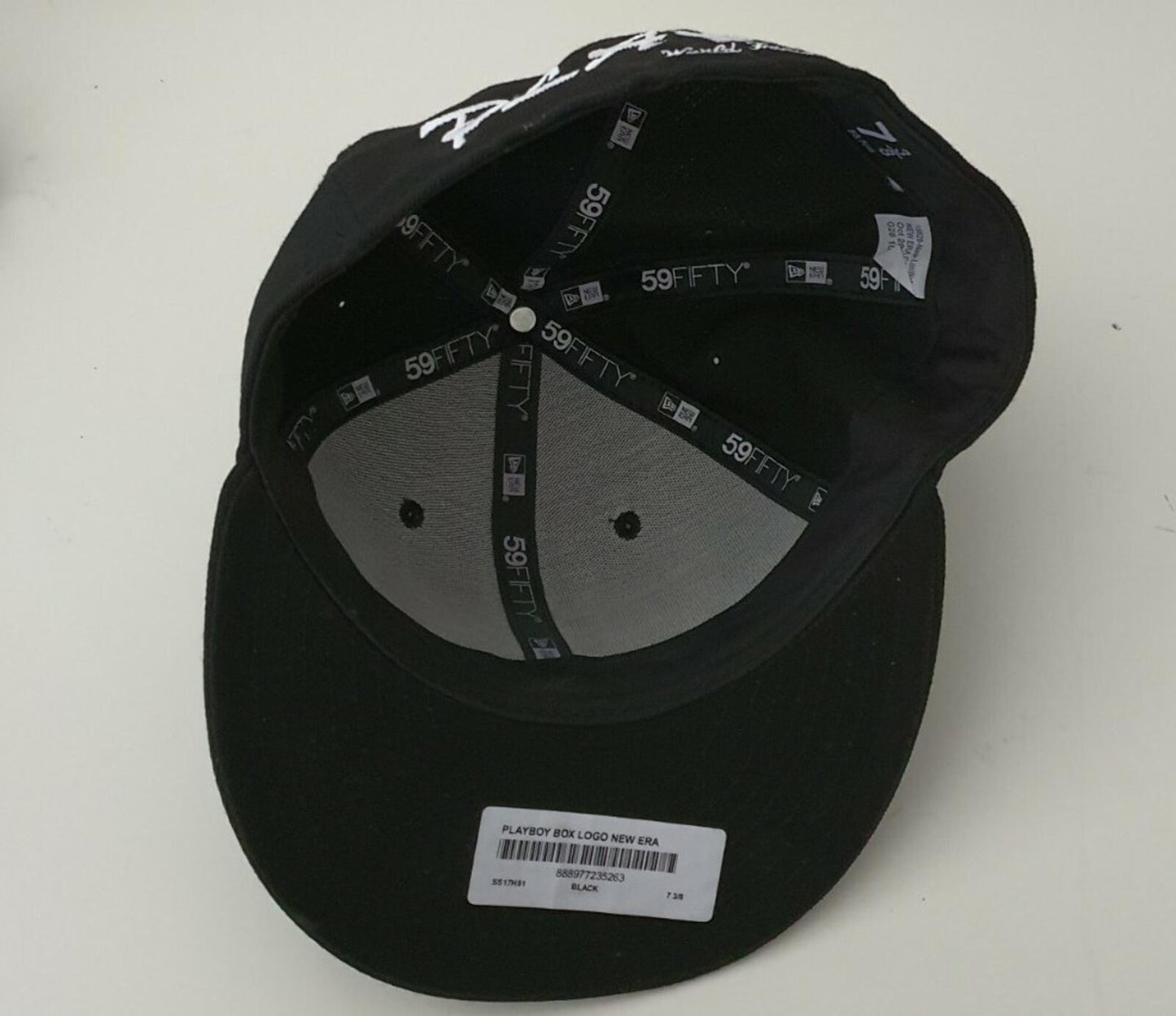 SS17 Supreme New Era Playboy Box Logo Cap Black Size 7 3/8