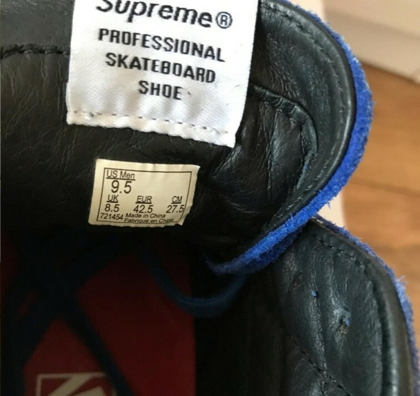 FW16 Supreme Vans Checker Logo Sk8-Hi Reissue EU 42.5 US 9.5 UK 8.5 Trainers